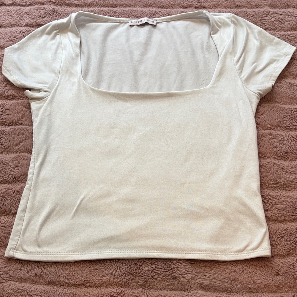 Sincerely Jules white square neck (size L)